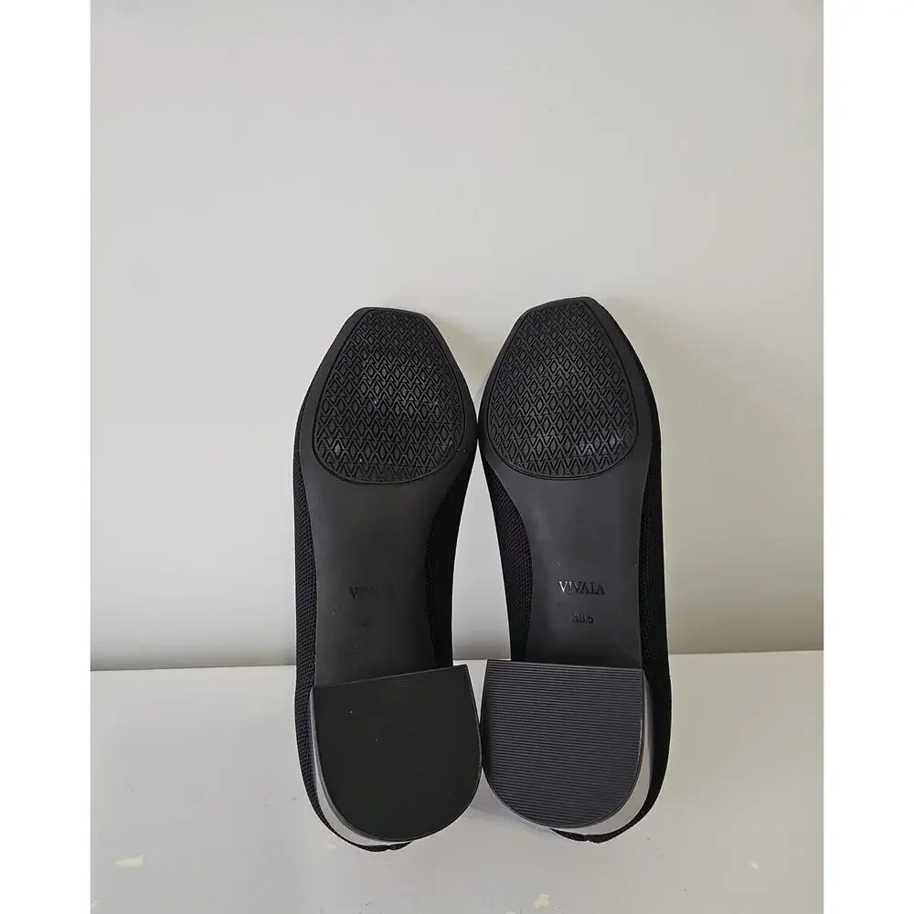 Vivaia Megan Square Toe Block Heel Pumps Womens 39.5 Black - Picture 14 of 16